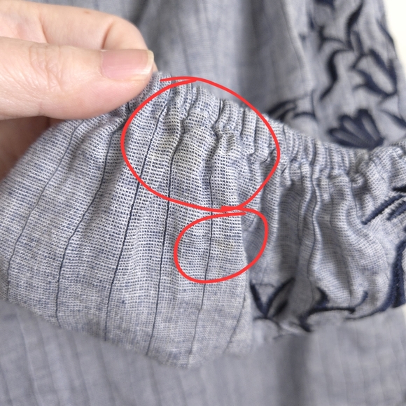 PPLA Clothing Socialite‎ Woven Boho Embroidered V neck Grey Blouse Top S - Picture 10 of 13